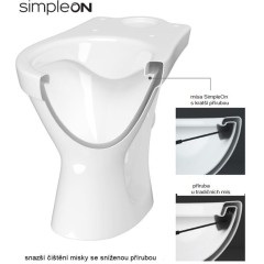 CERSANIT - WC KOMBI 696 CERSANIA SIMPLEON 010 3/6L+DUROPLAST SLIM SEDÁTKO SOFTCLOSE K11-2338