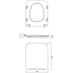 CERSANIT - WC SEDÁTKO CREA ČTVEREC DUROPLAST ANTIB. SOFTCLOSE/JEDNO TLAČÍTKO K98-0178