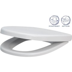 CERSANIT - SEDÁTKO ARTECO BÍLÉ DUROPLASTOVÉ SOFT-CLOSE EASY OFF K667-001