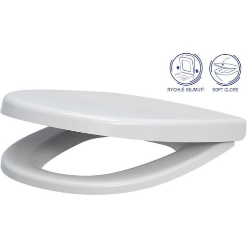 CERSANIT - SEDÁTKO ARTECO BÍLÉ DUROPLASTOVÉ SOFT-CLOSE EASY OFF K667-001