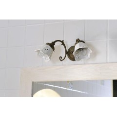 SAPHO - BRINDISI svítidlo 2xE14, 40W, 230V, keramické stínítko, IP21, bronz MC052