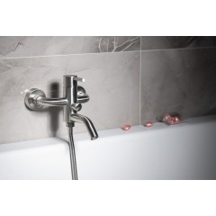 SAPHO - MINIMAL nástěnná vanová baterie, nerez mat MI010