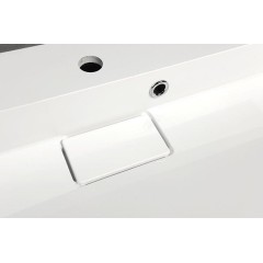 SAPHO - AMUR umyvadlo, litý mramor, 90x46cm, kryt výpusti, bílá 55032