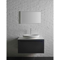 SAPHO - THIN umyvadlo na desku, Rockstone, 60x40 cm, bílá mat WN213