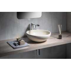 SAPHO - ATTILA keramické umyvadlo, průměr 43cm, slonová kost DK005