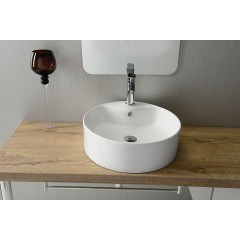 SAPHO - YAKARTA keramické umyvadlo na desku, Ø 46cm, bílá BH7021