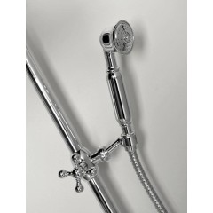 SAPHO - ANTEA sprchový sloup k napojení na baterii, hlavová, ruční sprcha, chrom SET031