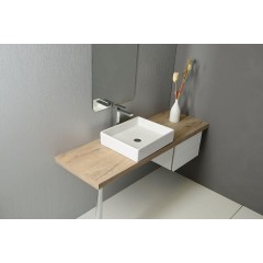 ISVEA - PURITY keramické umyvadlo na desku, 50x42cm, bílá 10PL66050