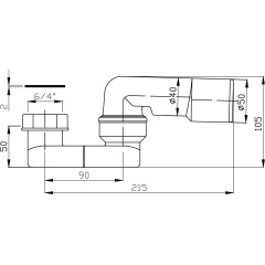 POLYSAN - Sifon 6/4", DN40/50 71693
