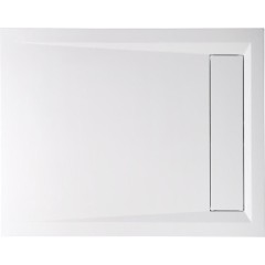 POLYSAN - VARESA sprchová vanička z litého mramoru se záklopem, obdélník 100x80cm, bílá 71605