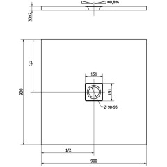 POLYSAN - FLEXIA vanička z litého mramoru s možností úpravy rozměru, 90x90cm 71546