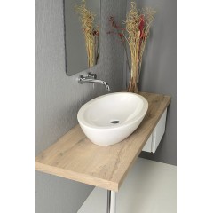 ISVEA - SISTEMA keramické umyvadlo 75x42cm, bílá 10AR65075