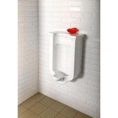 KERASAN - WALDORF urinál se zakrytým přívodem vody, 44x72cm, bílá 413001