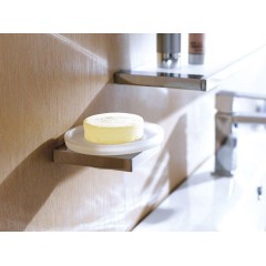 SAPHO - QUINNY mýdlenka, mléčné sklo, chrom QE512