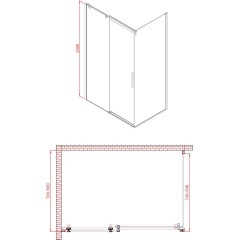 POLYSAN - ALTIS boční stěna 800, čiré sklo AL5915
