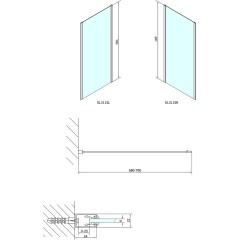 POLYSAN - EASY boční stěna 700, čiré sklo EL3115