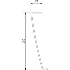 POLYSAN - RENA L 90x80 R550 čelní panel, levý 72892
