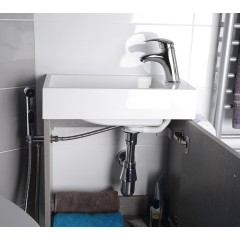 SAPHO - Vyústění pro baterie 1209-05 a 1209-09 k umístění na bok skříňky, chrom SG204