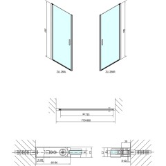 POLYSAN - ZOOM sprchové dveře 800, čiré sklo ZL1280