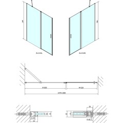 POLYSAN - ZOOM sprchové dveře 1500, čiré sklo ZL1315
