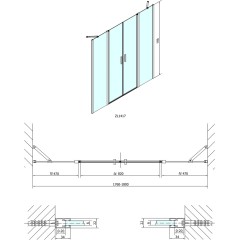 POLYSAN - ZOOM sprchové dveře 1800, čiré sklo ZL1417