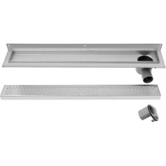 AQUALINE - KROKUS nerezový podlahový žlab s roštem, ke stěně, L-960, DN50 2715-10