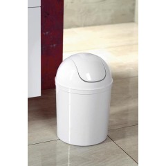 AQUALINE - Odpadkový koš výklopný, 5l, plast, bílá 20309