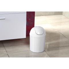 AQUALINE - Odpadkový koš výklopný, 5l, plast, bílá 20309