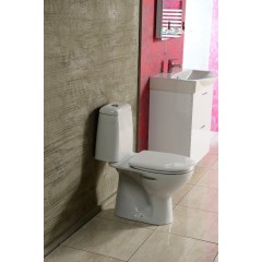 AQUALINE - RIGA WC kombi, dvojtlačítko 3/6l, spodní odpad, bílá RG801