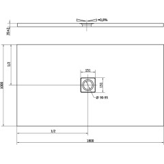POLYSAN - FLEXIA vanička z litého mramoru s možností úpravy rozměru, 180x100cm 72917