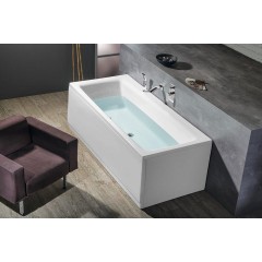 POLYSAN - KVADRA obdélníková vana s konstrukcí 180x80x47cm, bílá 17711