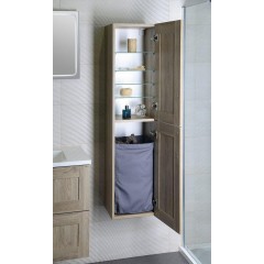 SAPHO - Prádelní koš do skříně 310x500x230, suchý zip, šedá UPK350