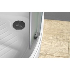 AQUALINE - ARLEN čtvrtkruhová sprchová zástěna 900x900, sklo Brick BTR900