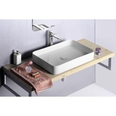 SAPHO - BLADE keramické umyvadlo na desku, 65x40cm, bílá WH051