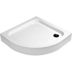 AQUALINE - Sprchová samonosná vanička akrylátová, čtvrtkruh 80x80x15cm BTTR80