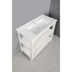 AQUALINE - ETIDE policová umyvadlová skříňka 81,5x85x44 cm, bílá mat ET830