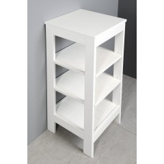 AQUALINE - ETIDE policový regál 36x86x36 cm, bílá mat ET086