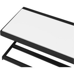 SAPHO - SKA nástěnná police 450x140x160, černá mat s bílou MDF deskou SKA401