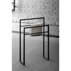SAPHO - SKA stojan na ručníky 550x790x200, černá mat SKA301
