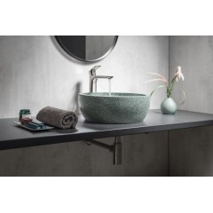 SAPHO - PRIORI keramické umyvadlo na desku, Ø 42 cm, zelená PI013