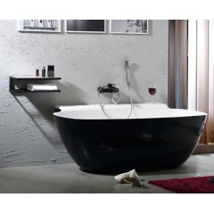 SAPHO - SPY nástěnná vanová baterie, černá mat PY10/15