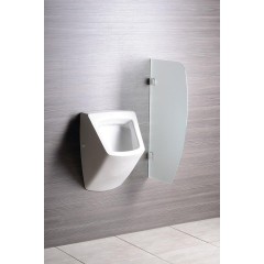 SAPHO - Dělící stěna mezi urinály 40x80 cm, mléčné sklo 2502-05