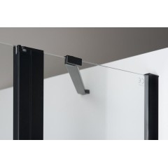 POLYSAN - ZOOM BLACK boční stěna 800, čiré sklo ZL3280B