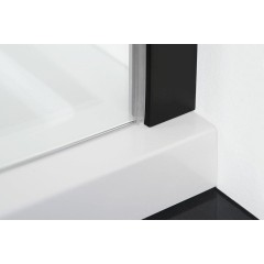 POLYSAN - ZOOM BLACK boční stěna 800, čiré sklo ZL3280B