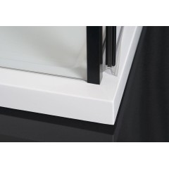 POLYSAN - ZOOM BLACK čtvercová sprchová zástěna 900x900, čiré sklo ZL5415B