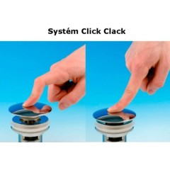 SAPHO - NIAGARA umyvadlová výpust 5/4“, click-clack, Rockstone bílá mat WN060