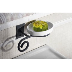 SAPHO - REBECCA mýdlenka, keramika, černá mat CC002