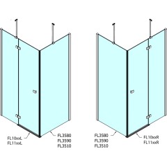 POLYSAN - FORTIS boční stěna 1000, čiré sklo FL3510