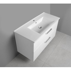 AQUALINE - VEGA umyvadlová skříňka 97x60x43,6cm, 2x zásuvka, bílá VG103