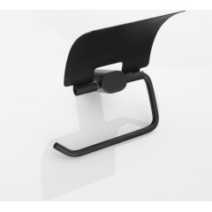 SAPHO - FLORI držák toaletního papíru s krytem, černá mat RF007/15